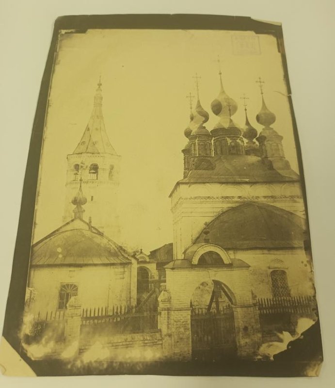 Церковь св. Лазаря. Конец XIX века. https://goskatalog.ru/portal/#/collections?id=66656800, архивная фотография. Храмовый комплекс. Церкви Лазаря Четверодневного и Антипы Пергамского, Суздаль (Суздальский район, Владимирская область)