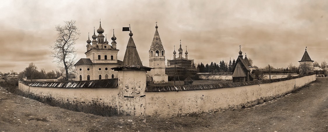 Михаило-Архангельский монастырь, Юрьев-Польский (Юрьев-Польский район, Владимирская область). общий вид в ландшафте