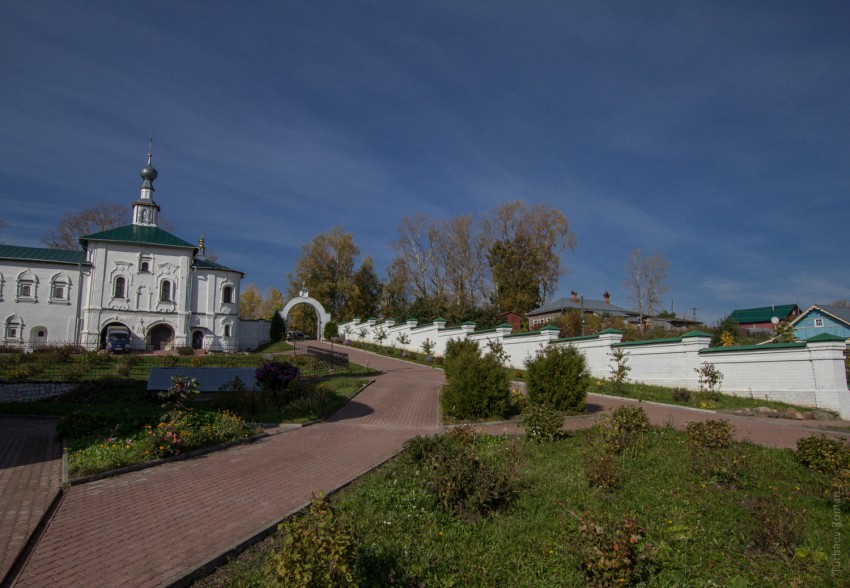 Успенский Косьмин мужской монастырь, Небылое (Юрьев-Польский район, Владимирская область). общий вид в ландшафте