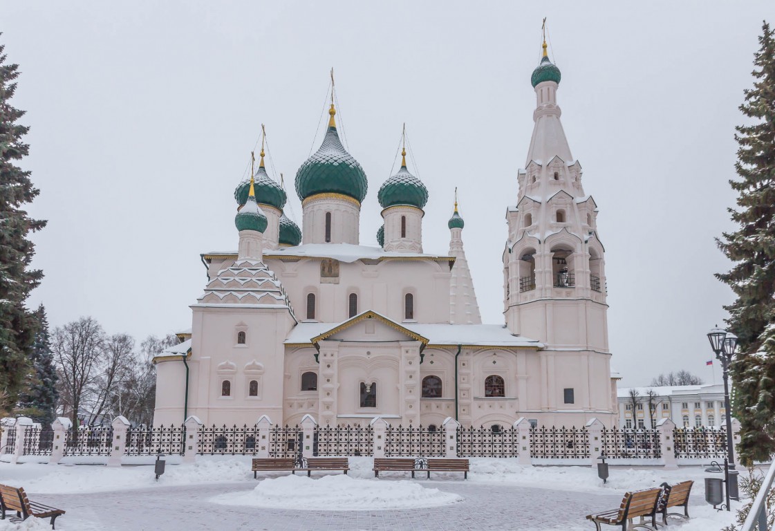 Церковь Илии Пророка, Ярославль (Ярославль, город, Ярославская область). архитектурные детали, Вид с северо-запада