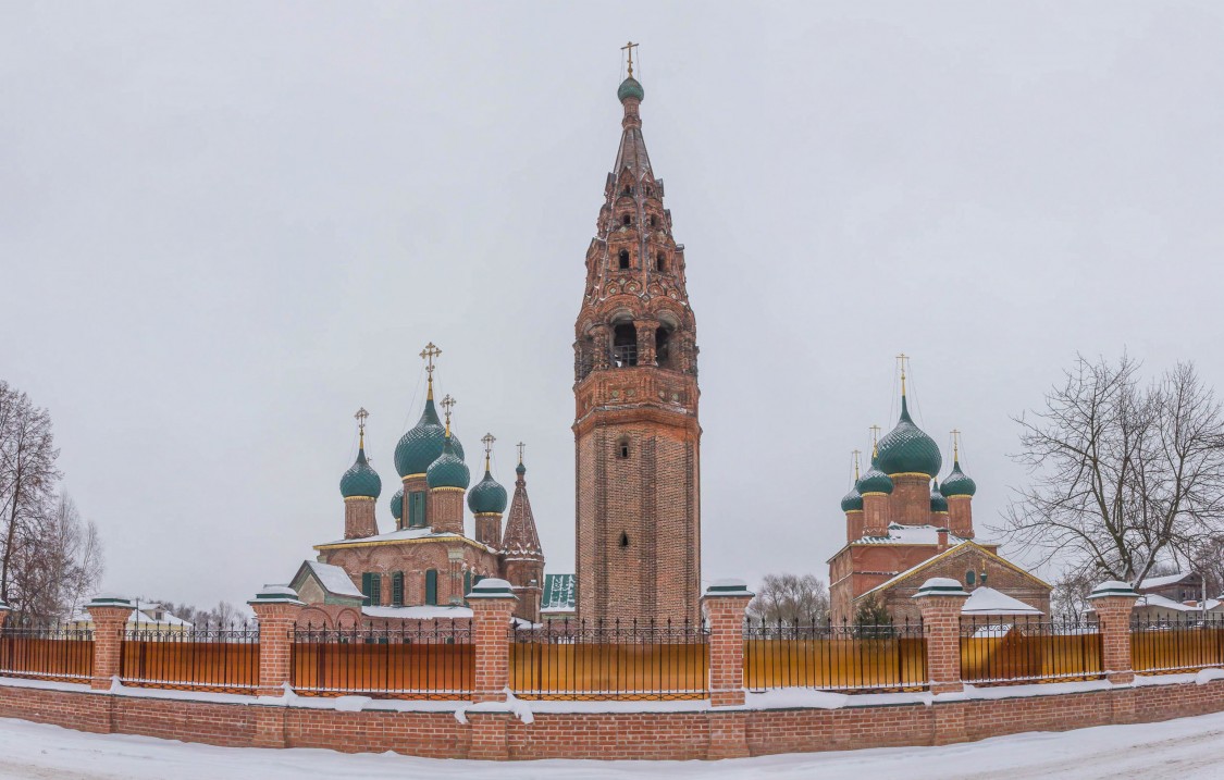 Ярославль. Храмовый комплекс в Коровниках. фасады, Панорама с запада