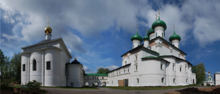 Толга. Введенский Толгский женский монастырь. фасады, Центральная часть комплекса Введенского Толгского монастыря