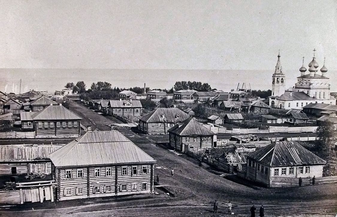 Церковь Спаса Всемилостивого, Белозерск (Белозерский район, Вологодская область). архивная фотография, Фотоснимок с дореволюционной фотографии.