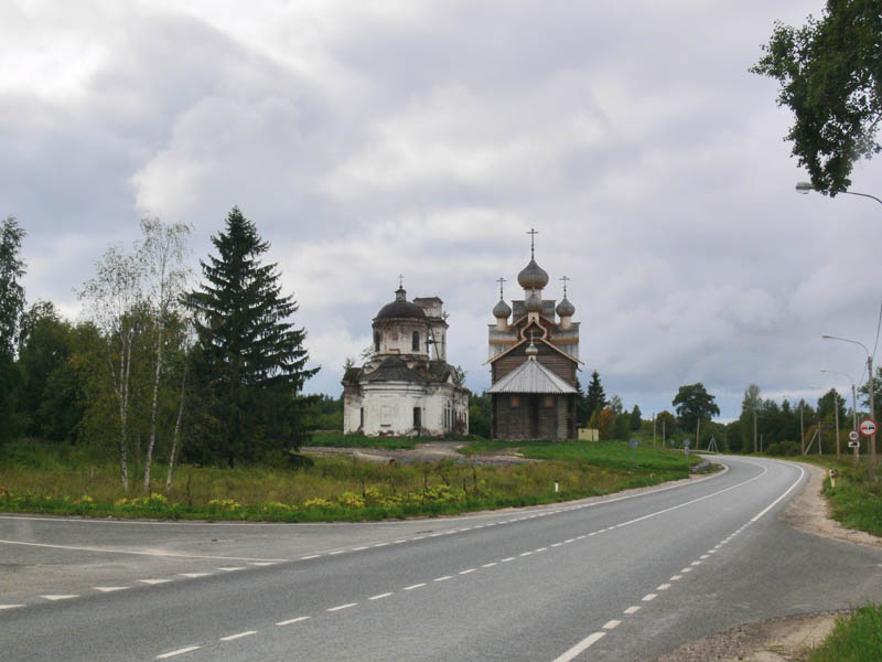 Храмовый комплекс Палтогского погоста, Палтога (Вытегорский район, Вологодская область). фасады, Купола на месте!