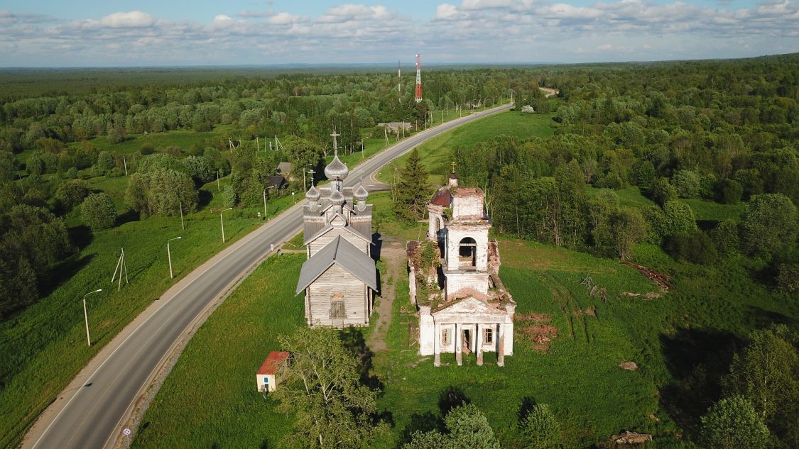 Палтога. Храмовый комплекс Палтогского погоста. общий вид в ландшафте