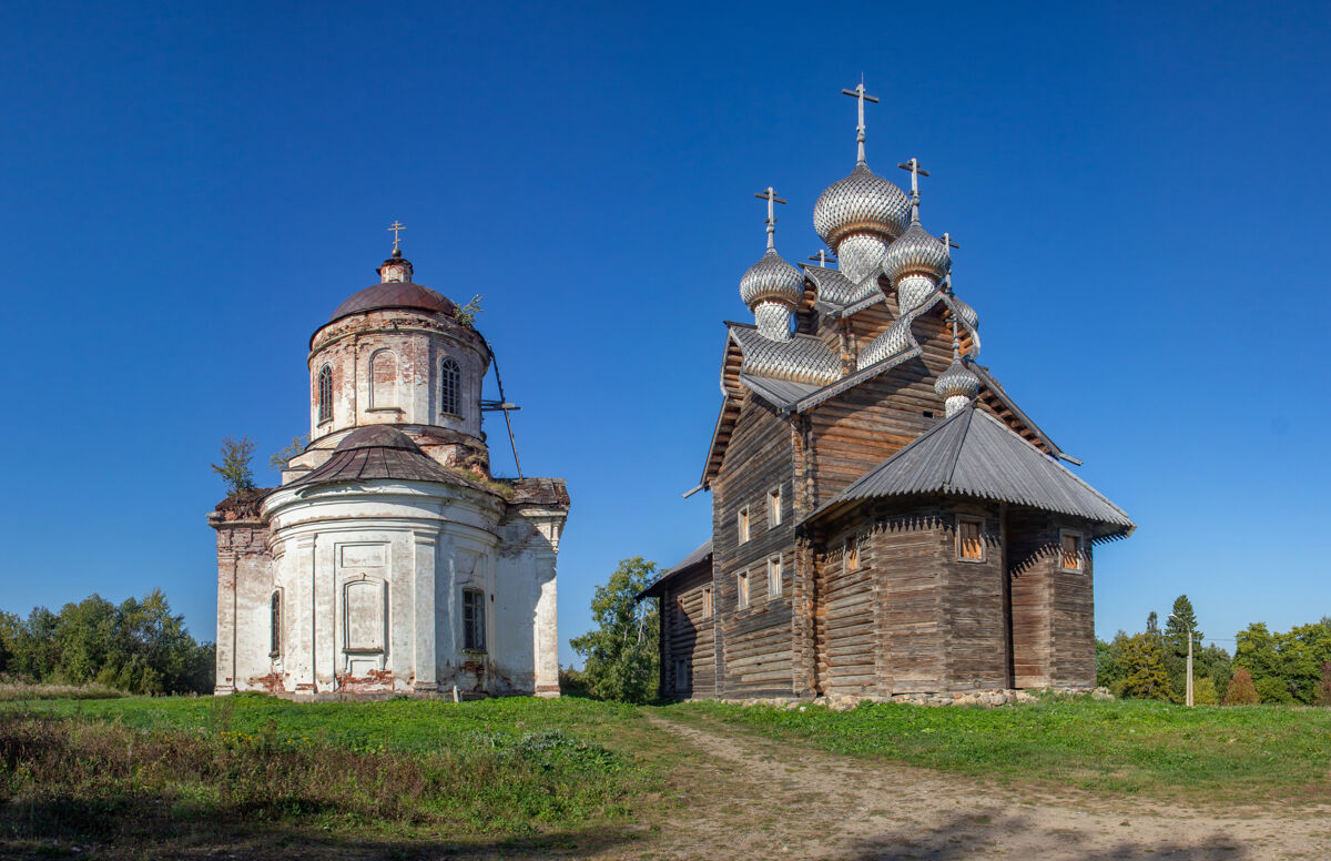 Храмовый комплекс Палтогского погоста, Палтога (Вытегорский район, Вологодская область). фасады, Вид с востока
