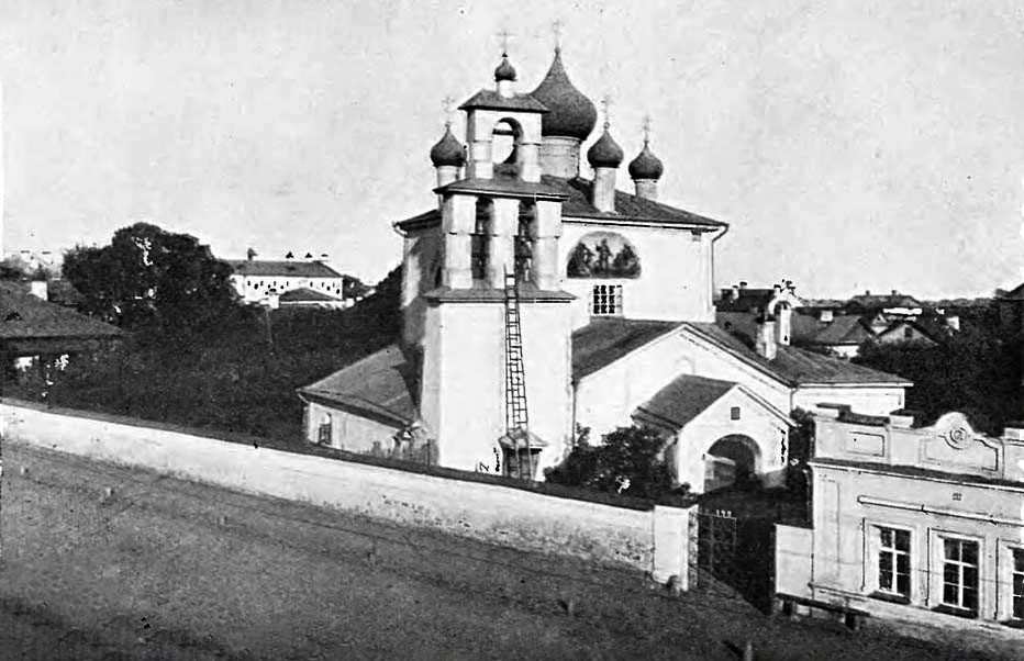 Церковь Николая Чудотворца (Николы Явленного) от Торга, Псков (Псков, город, Псковская область). архивная фотография, Частная коллекция. Фото 1911 г.