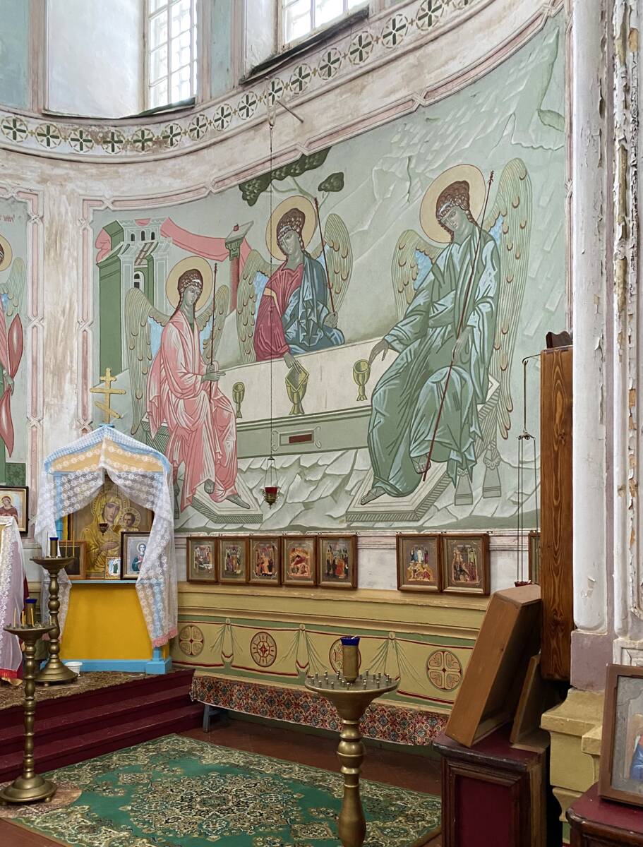 Церковь Михаила Архангела, Вышегород (Дедовичский район, Псковская область). интерьер и убранство, Роспись южной стены в главном объёме