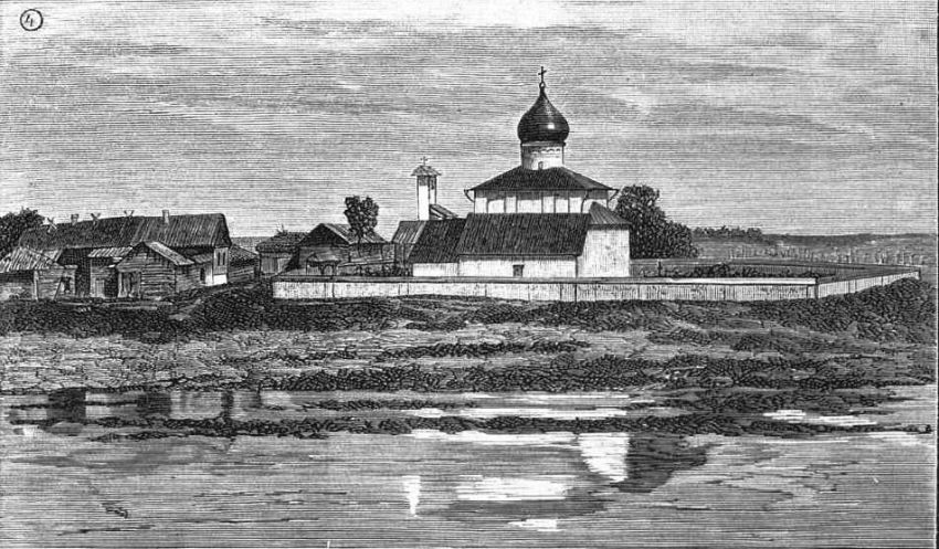 Церковь Илии Пророка, Выбуты (Псковский район, Псковская область). графика, Рис. из журнала 