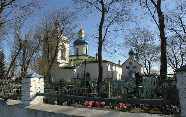 Федоровщина (Погост Камно). Церковь Георгия Победоносца. общий вид в ландшафте