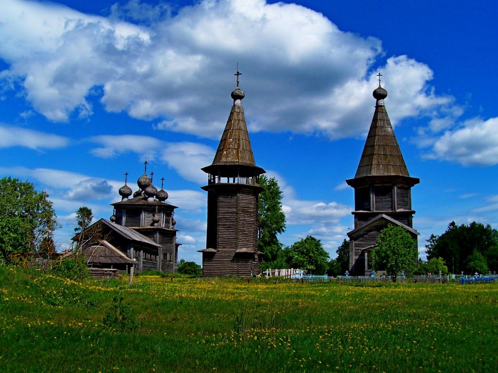 Храмовый комплекс Лядинского погоста, Столетовская (Лядины) (Каргопольский район, Архангельская область). фасады