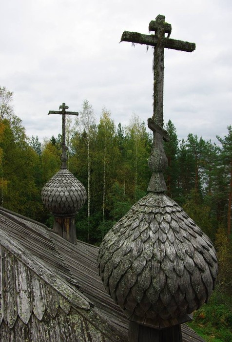 Церковь Александра Свирского, Масельга (Каргопольский район, Архангельская область). архитектурные детали,  Малые лемеховые главки