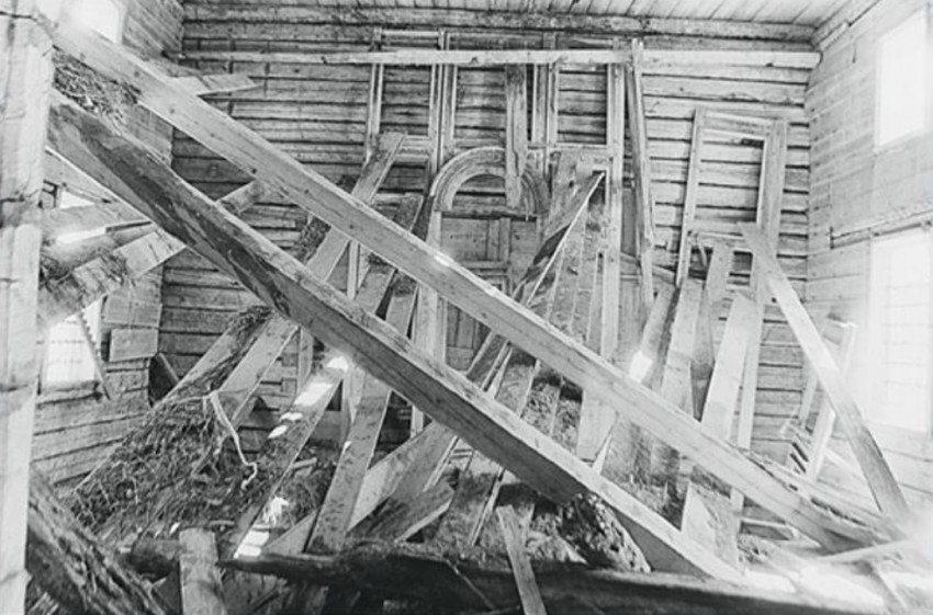 Церковь Александра Свирского, Масельга (Каргопольский район, Архангельская область). интерьер и убранство, Фотограф С. Никольский 1984г