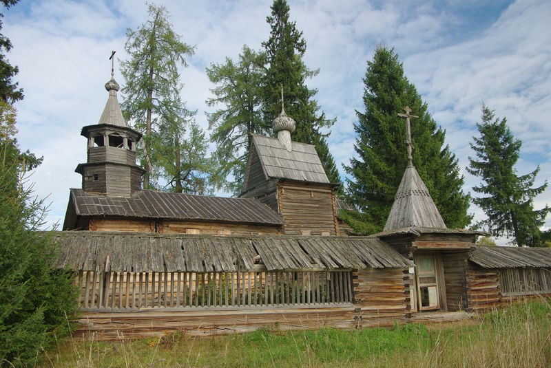 Порженский погост, урочище. Церковь Георгия Победоносца. документальные фотографии, Георгиевская церковь на Порженском погосте