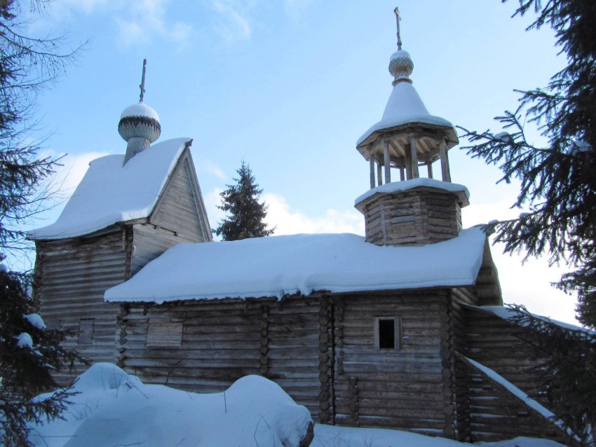 Церковь Георгия Победоносца, Порженский погост, урочище (Плесецкий район, Архангельская область). документальные фотографии, северный фасад