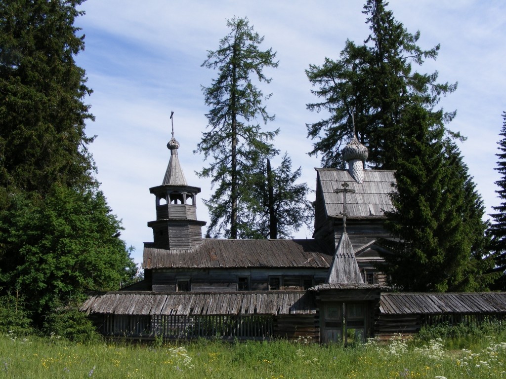 Порженский погост, урочище. Церковь Георгия Победоносца. документальные фотографии