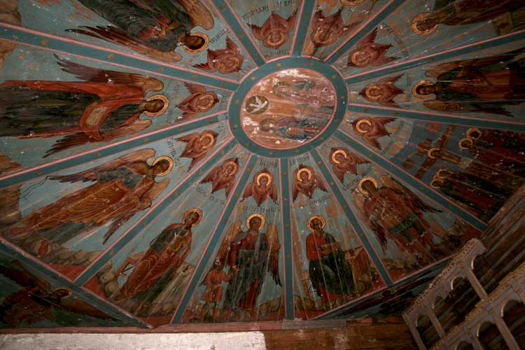 Церковь Иоанна Златоуста на Саунинском погосте, Заляжье (Саунино) (Каргопольский район, Архангельская область). интерьер и убранство