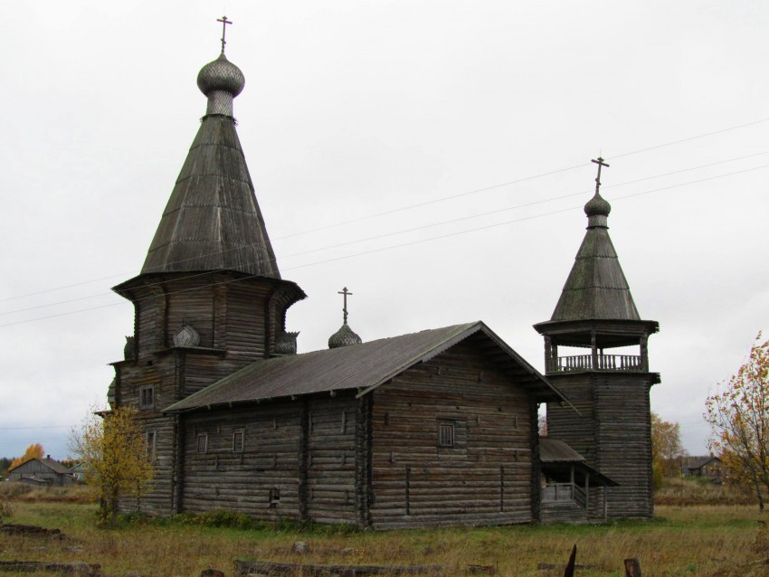 Заляжье (Саунино). Церковь Иоанна Златоуста на Саунинском погосте. фасады, вид с северо-запада