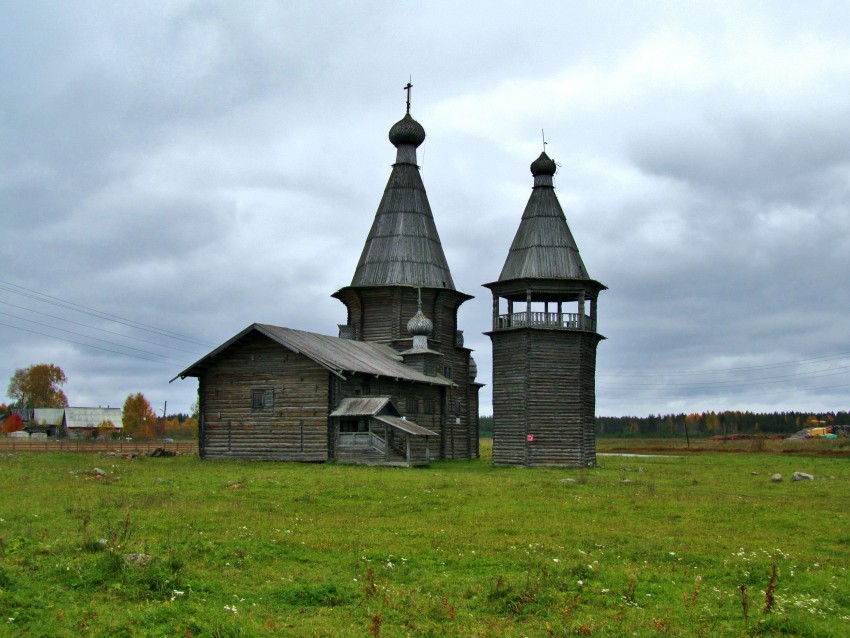 Церковь Иоанна Златоуста на Саунинском погосте, Заляжье (Саунино) (Каргопольский район, Архангельская область). фасады, вид с юго-запада