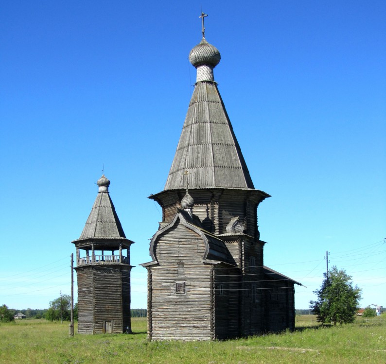 Церковь Иоанна Златоуста на Саунинском погосте, Заляжье (Саунино) (Каргопольский район, Архангельская область). фасады, вид с востока