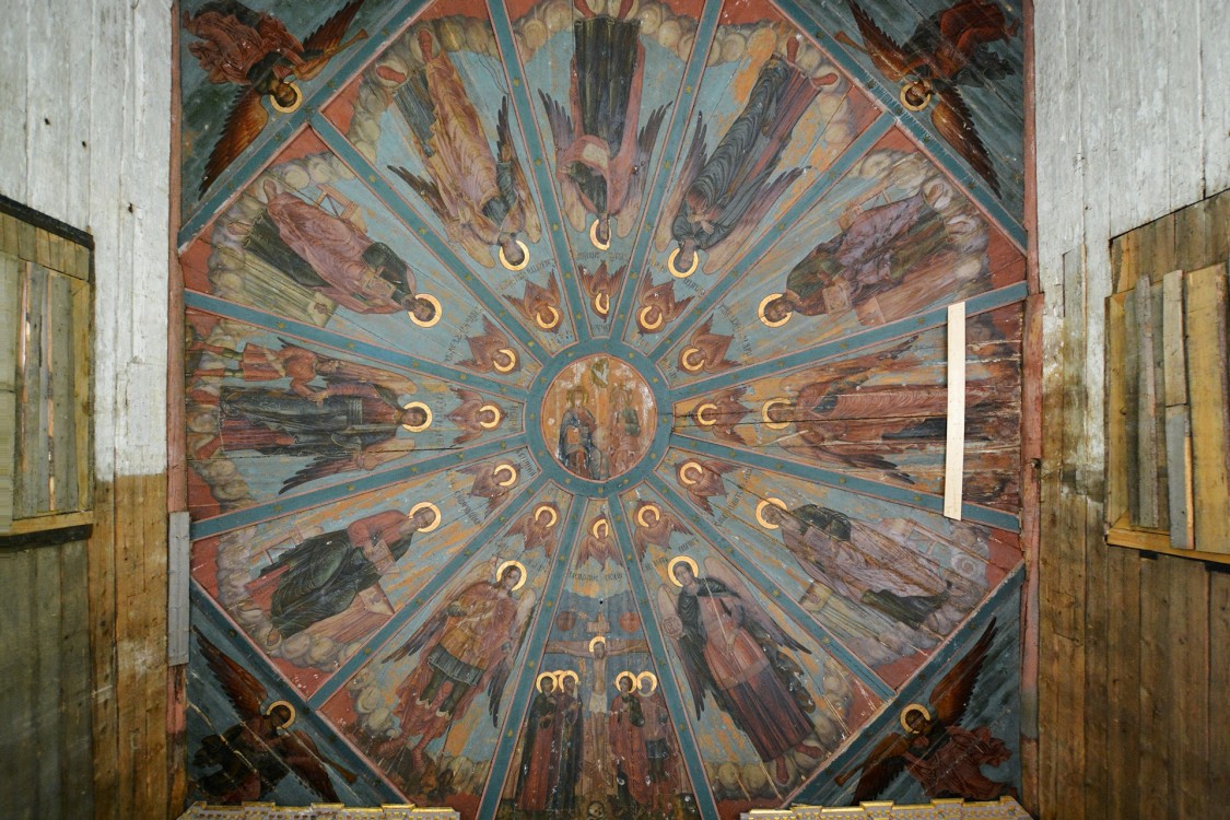Церковь Иоанна Златоуста на Саунинском погосте, Заляжье (Саунино) (Каргопольский район, Архангельская область). интерьер и убранство, 