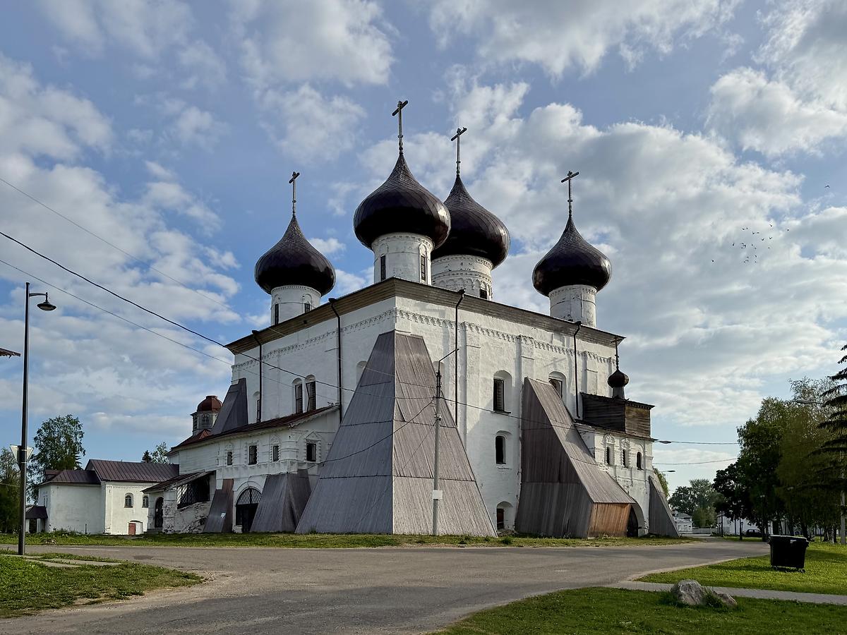 Вид с юго-запада, фасады. Собор Рождества Христова, Каргополь (Каргопольский район, Архангельская область)
