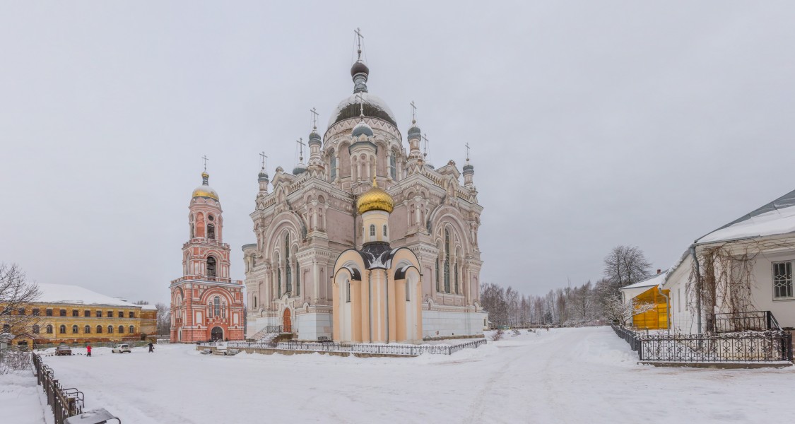 Казанский монастырь, Вышний Волочёк (Вышневолоцкий район и г. Вышний Волочёк, Тверская область). фасады, Панорама с юго-востока