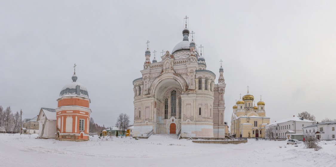 Вышний Волочёк. Казанский монастырь. фасады, Панорама с запада