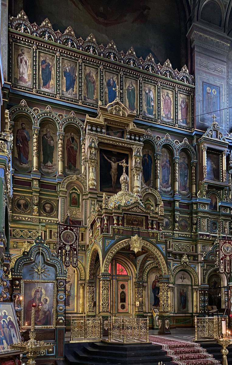 Центральная часть иконостаса, интерьер и убранство. Кафедральный собор Вознесения Господня, Елец (Елецкий район и г. Елец, Липецкая область)