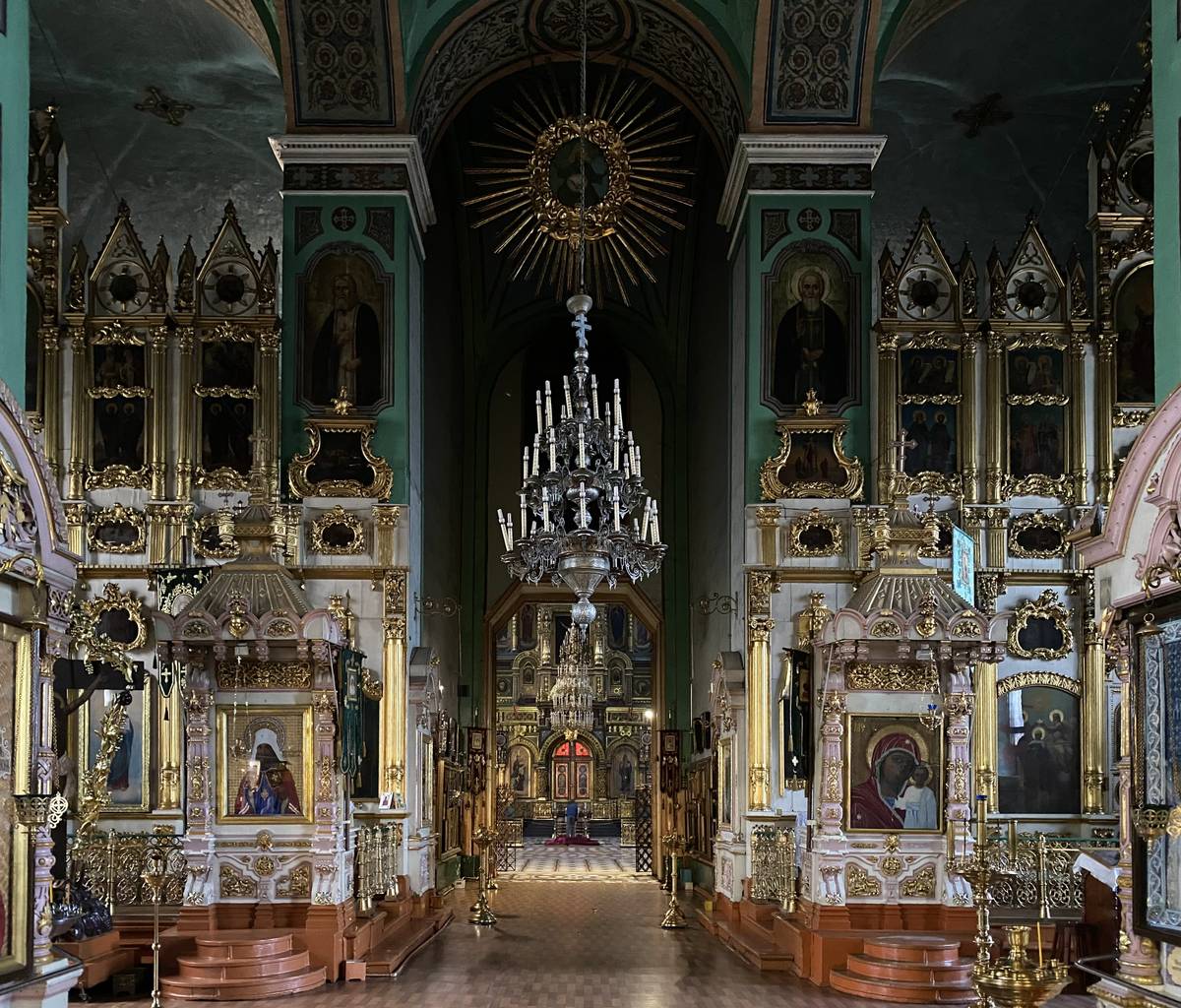 Интерьер, вид от входа, интерьер и убранство. Кафедральный собор Вознесения Господня, Елец (Елецкий район и г. Елец, Липецкая область)