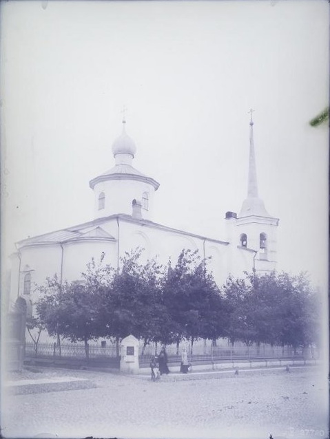 Церковь Иоанна Предтечи на Опоках. Вид с северо-востока. 1910 г., архивная фотография. Церковь Иоанна Предтечи на Опоках, Великий Новгород (Великий Новгород, город, Новгородская область)