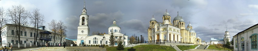 Николаевский мужской монастырь, Верхотурье (Верхотурский район (ГО Верхотурский), Свердловская область). общий вид в ландшафте