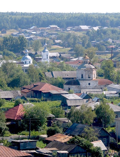Верхотурье. Покровский женский монастырь. общий вид в ландшафте