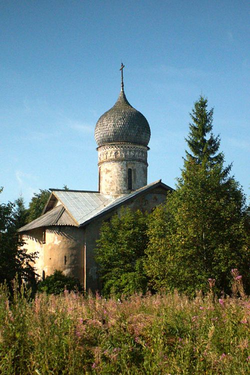 Великий Новгород. Церковь Благовещения Пресвятой Богородицы в Аркажах. общий вид в ландшафте