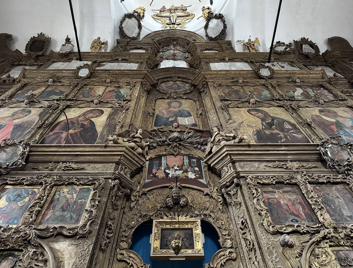 Верхняя часть иконостаса, интерьер и убранство. Собор Успения Пресвятой Богородицы, Белозерск (Белозерский район, Вологодская область)