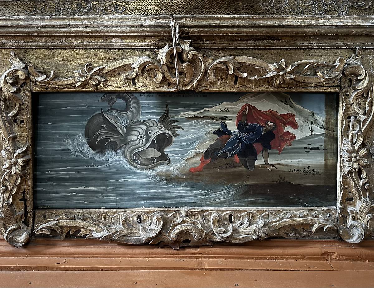 Пример иконы подместного ряда, интерьер и убранство. Собор Успения Пресвятой Богородицы, Белозерск (Белозерский район, Вологодская область)