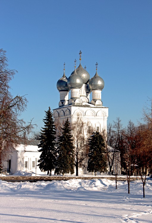 Собор Михаила Архангела, Бронницы (Раменский район и гг. Бронницы, Жуковский, Московская область). общий вид в ландшафте