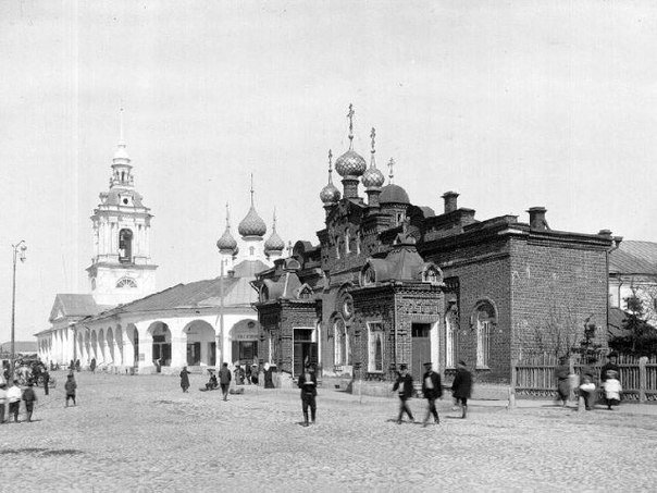 Кострома. Церковь Спаса Нерукотворного Образа в рядах. архивная фотография, Фото начала 20-го века.