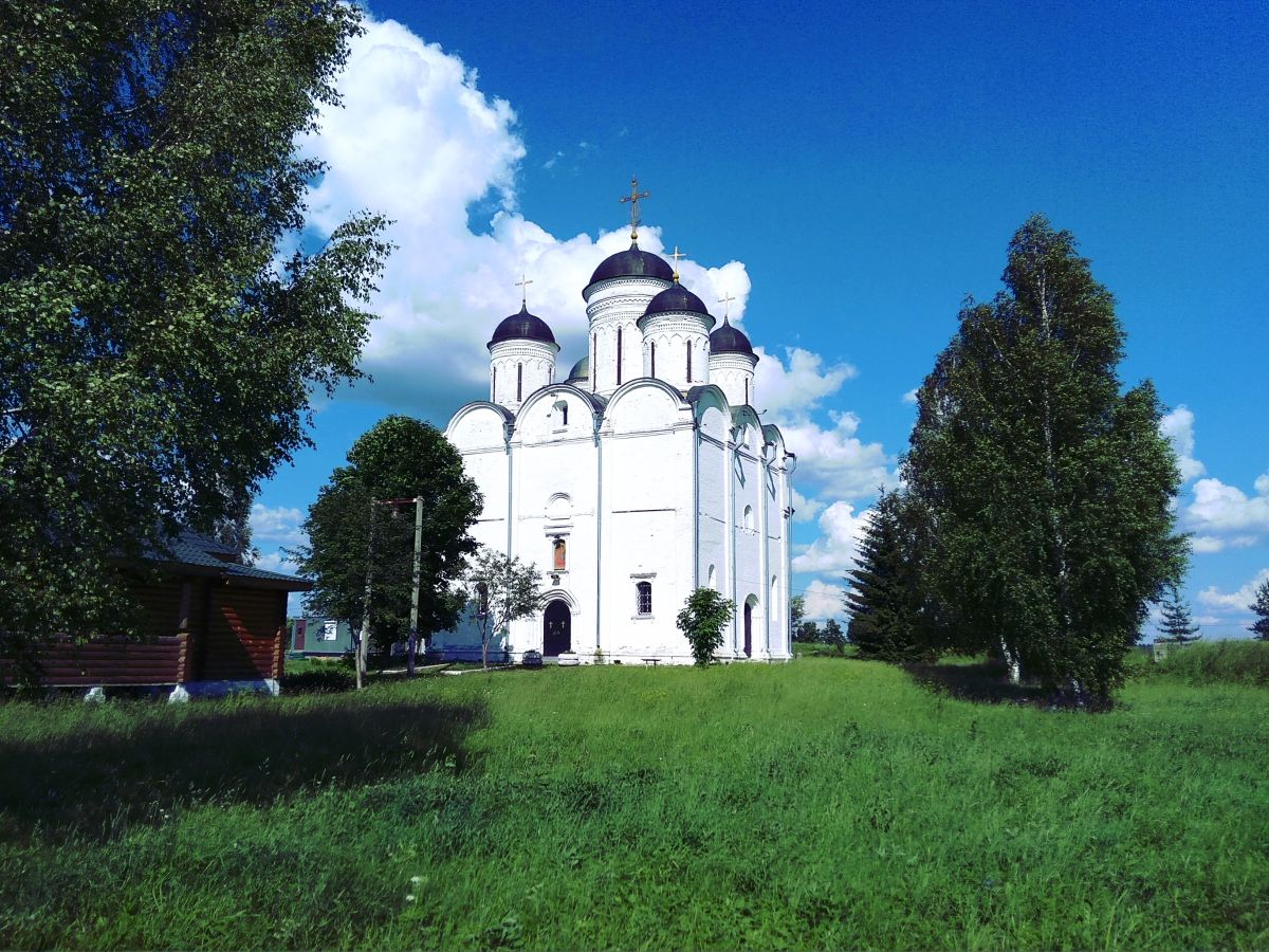 Микулино. Церковь Михаила Архангела. общий вид в ландшафте