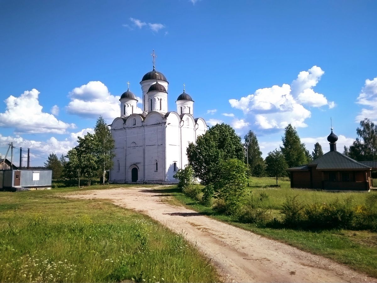Микулино. Церковь Михаила Архангела. общий вид в ландшафте