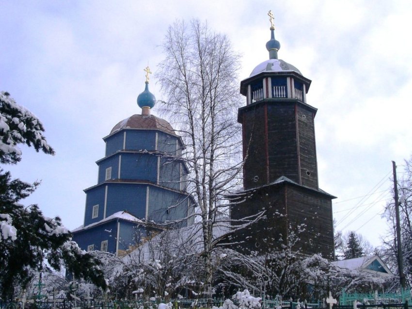 Пески. Церковь Сретения Господня. фасады, вид с северо-запада