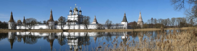 Успенский Иосифо-Волоцкий монастырь, Теряево (Волоколамский городской округ, Московская область). общий вид в ландшафте