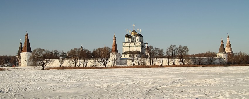 Успенский Иосифо-Волоцкий монастырь, Теряево (Волоколамский городской округ, Московская область). общий вид в ландшафте