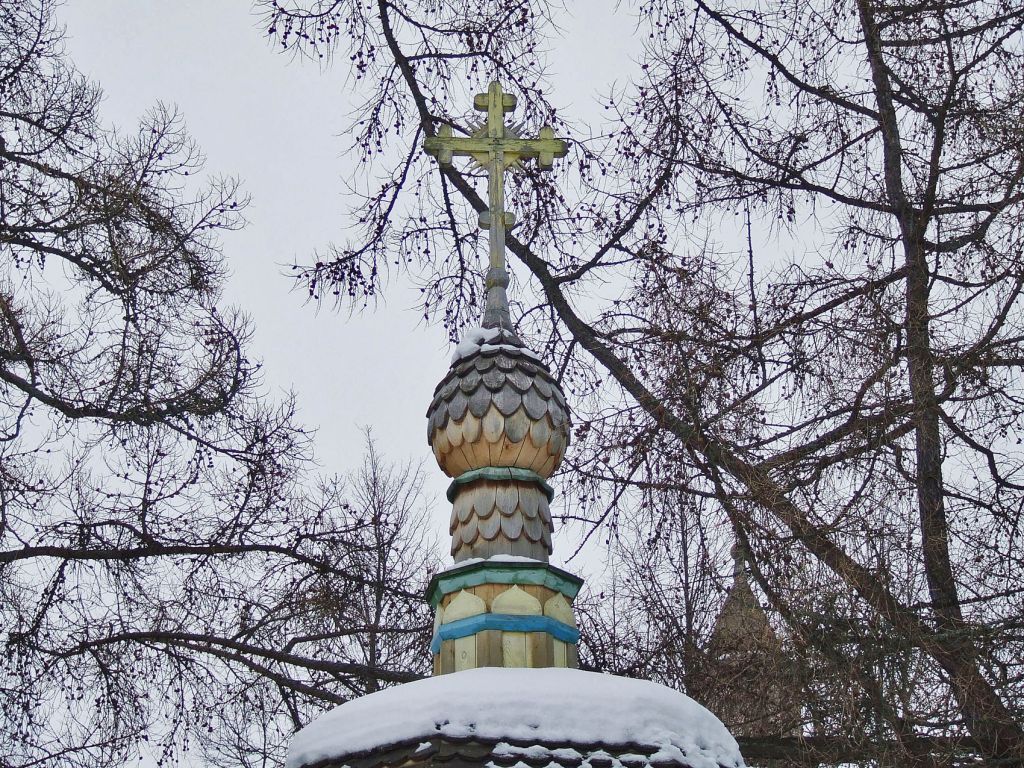 Теряево. Успенский Иосифо-Волоцкий монастырь. архитектурные детали, Деревянная главка часовни-сени