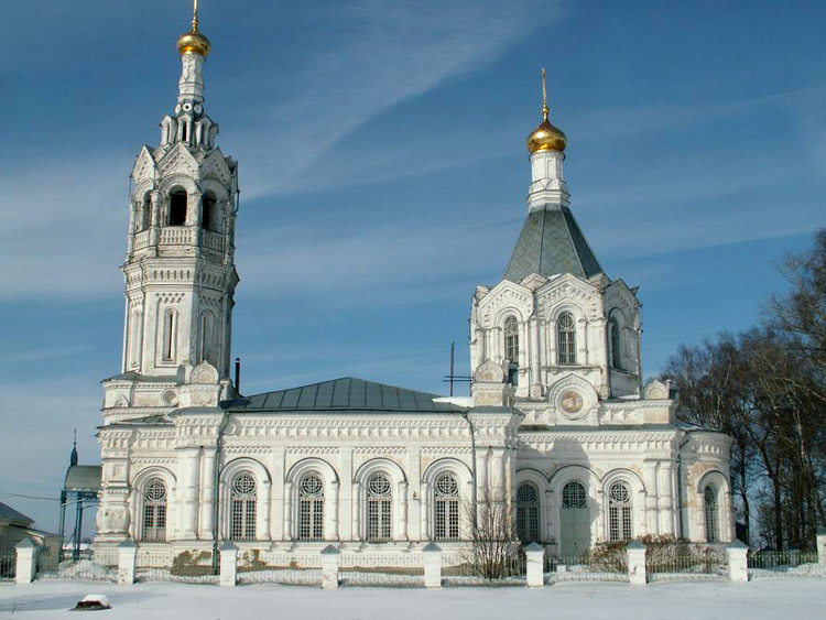 Цюрупы им., посёлок. Церковь Тихвинской иконы Божией Матери. фасады