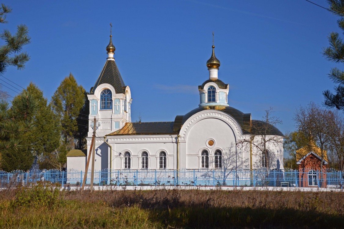 Церковь Михаила Архангела, Карпово (Воскресенский городской округ, Московская область). общий вид в ландшафте, вид церкви с юга