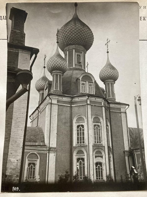 Владимирский собор (новый). Начало XX века. goskatalog.ru, архивная фотография. Богородицко-Сретенский Новодевичий монастырь. Собор Сретения Владимирской иконы Божией Матери (Владимирский), Переславль-Залесский (Переславский район и г. Переславль-Залесский, Ярославская область)