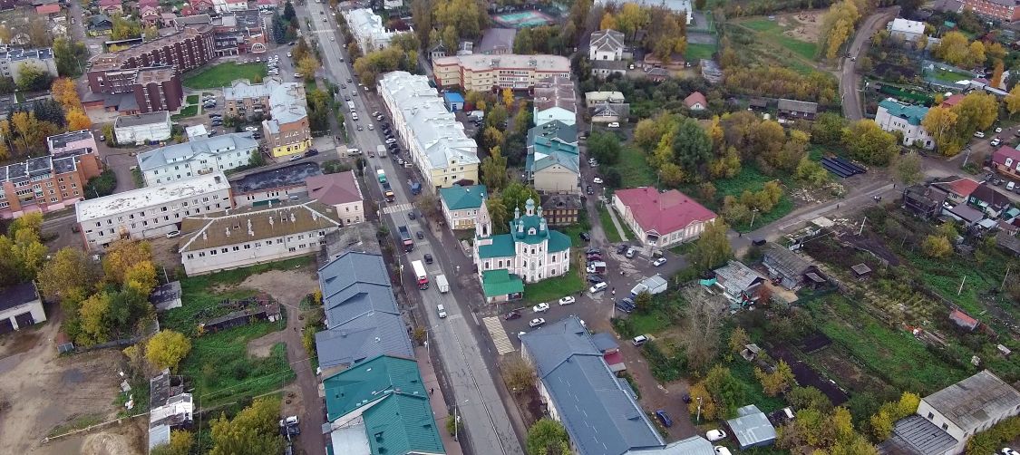 Переславль-Залесский. Церковь Симеона Столпника. общий вид в ландшафте