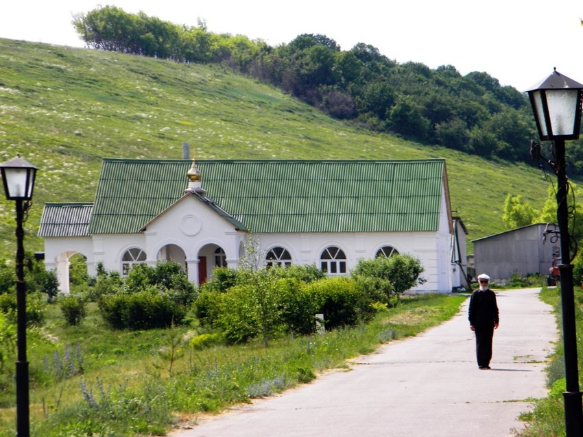 Костомаровский Спасский монастырь, Костомарово (Подгоренский район, Воронежская область). общий вид в ландшафте