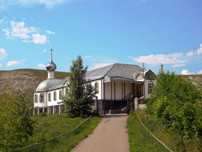 Костомаровский Спасский монастырь, Костомарово (Подгоренский район, Воронежская область). общий вид в ландшафте